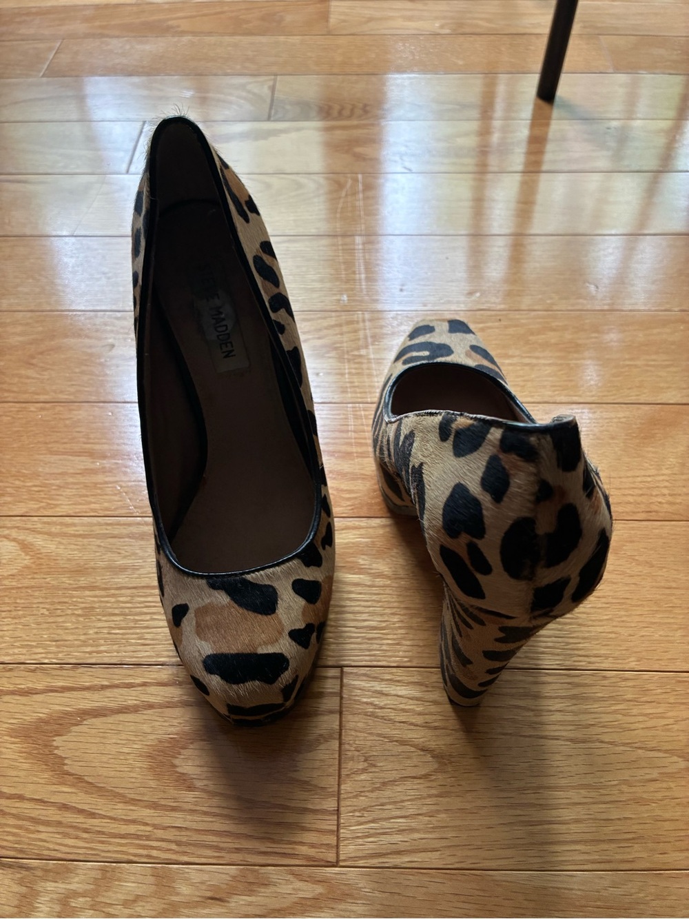 Steve Madden Leopard-Print Sarina Platform Pumps - Brown & Black